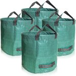 Lot de 4 * 500l sacs de jardin, sacs de dchets jardin rsistants sac a dchets de en pp robuste et pliable ...