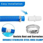 Lot de 4 adaptateur tuyau piscine 32mm, raccord tuyau piscine, raccord pompe piscine avec 8 pinces de ... Lot de 4 adaptateur tuyau piscine 32mm, raccord tuyau piscine, raccord pompe piscine avec 8 pinces de ...