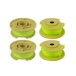 Lot de 4 bobines de rechange pour dbroussailleuse ryobi vert
