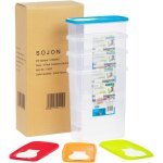 Lot de 4 botes de rangement en plastique pour aliments secs 2, 4 l avec couvercle hermtique, idal ...