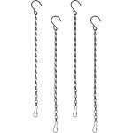 Lot de 4 cha�nes suspendues a fleurs de 33 cm - cha�ne en m�tal a suspendre - avec crochet - pour planteur, ...