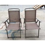 Lot de 4 chaises de jardin pliantes, chaise camping terrasse balcon, charge maximale 150 kg, avec dossier, ...