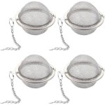 Lot de 4 infuseurs a th� en acier inoxydable, passoire a th�, boule de th� de 4, 5 cm, filtre a th� avec ...