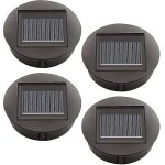 Lot de 4 lampes solaires de rechange avec ampoules led, couvercle pour lanterne solaire a panneau solaire ...