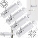 Lot de 4 loquets de porte coulissants en alliage d'aluminium, blancs, avec vis, pour portail de jardin, ...