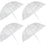 Lot de 4 parapluies en forme de dôme en pvc pour cage a oiseaux de mariage blanc 86, 5 cm Lot de 4 parapluies en forme de dôme en pvc pour cage a oiseaux de mariage blanc 86, 5 cm