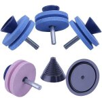 Lot de 4 pierres � aiguiser double couche pour tondeuse � gazon, aff�teuse de lame avec �quilibreur de ...