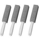 Lot de 4 pierres ponces de nettoyage avec manche, brosse nettoyante pour cuvette de toilettes, d�tachante ...