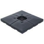 Lot de 4 poids de lestage carr� pour parasols d�port�s dim. par dalle 51l x 51l x 12h cm poly�thyl�ne ...