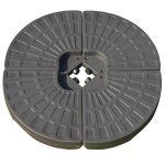 Lot de 4 poids de lestage pour parasols d�port�s dim. totales 100l x 100l x 10h cm hdpe caf�