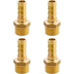 Lot de 4 raccords de mamelon de tuyau en laiton g3 / 8  (16, 2 mm) ag x 10 mm, raccord de raccord de ...