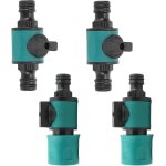 Lot de 4 raccords rapides de tuyau d'arrosage de 25 mm - avec valve de régulation - raccord rapide pour ... Lot de 4 raccords rapides de tuyau d'arrosage de 25 mm - avec valve de régulation - raccord rapide pour ...