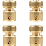Lot de 4 raccords de tuyau d'arrosage en laiton massif pour robinet de cuisine et de jardin, connecteurs ...