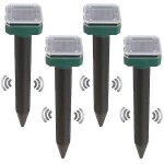 Lot de 4 r�pulsifs solaires anti - serpents pour l'ext�rieur, r�pulsif solaire ultrasonique anti - serpents ...