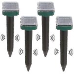Lot de 4 r�pulsifs solaires anti - serpents pour l'ext�rieur, r�pulsif solaire ultrasonique anti - serpents ...