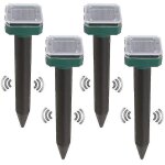 Lot de 4 r�pulsifs solaires anti - serpents pour l'ext�rieur, r�pulsif ultrasonique solaire anti - serpents ...