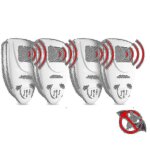 Lot de 4 repulsifs a ultrasons pour chauves - souris : eliminez - les en 72 heures