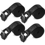 Lot de 4 sangles de serrage, 2, 5 cm x 4 m, sangles de serrage robustes avec boucle a came rglable, ...