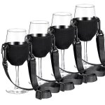 Lot de 4 sangles de support de verre a vin portables, sangles de cou pour anniversaire Lot de 4 sangles de support de verre a vin portables, sangles de cou pour anniversaire