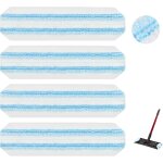 Lot de 4 serpillres de rechange en microfibre pour vileda h2pro et o - cedar h2pro - lavable en machine ...