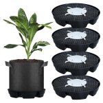 Lot de 4 soucoupes auto - arrosantes pour plantes d'intrieur, support en plastique pour soucoupes pour ...