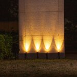 Lot de 4 spots solaires led plastique noir h27cm