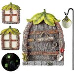 Lot de 4 statues miniatures de gnomes féeriques pour fenêtre et porte, décoration de jardin et d'arbre ... Lot de 4 statues miniatures de gnomes féeriques pour fenêtre et porte, décoration de jardin et d'arbre ...
