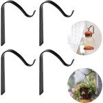 Lot de 4 supports muraux en fer pour suspension de fleurs - 11 cm - pour suspendre les jardini�res, les ...