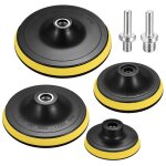 Lot de 4 tampons de polissage pour ponceuse orbitale de voiture, plaque de support pour ponceuse orbitale ...