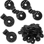 Lot de 40 clips ronds en plastique noir pour filet pare - soleil, filet anti - oiseaux, filet de jardin, ...