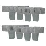 Lot de 40 piquets de support pour plantes en imitation pierre pour clture de jardin, bordure dcorative ...