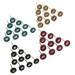 Lot de 40 roues abrasives de polissage pour roue de polissage marron 2, 5 cm grain 150 grit 240 grain ...