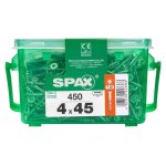 Lot de 450 vis acier t�te frais�e torx spax, diam. 4 mm x l. 45 mm