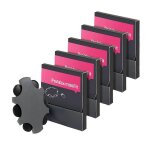Lot de 5 accessoires de remplacement pour filtres minifit prowax pour appareils auditifs(gris )