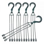 Lot de 5 cha�nes de suspension en plastique vert compatibles avec les jardini�res, crochets rotatifs ...