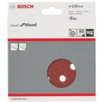 Lot de 5 disques abrasifs expert for wood 125 8 trous gr 60 bosch 2608605641