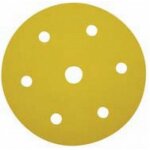 Lot 5 disques velcro / papier pour ponceuse 225 mm - 7 trous - grain 100 leman