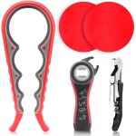 Lot de 5 ouvre - bocaux pour personnes agees souffrant d'arthrite, ouvre - bocal a rotation facile avec ...