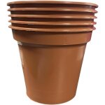 Lot de 5 pots de jardin parfaits pour la culture de boutures ou le piquage couleur terre cuite taille ...