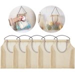 Lot de 5 sacs de rangement en maille respirante pour pommes de terre, oignons, ail, l�gumes et fruits ...