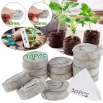 Lot de 50 blocs de terreau en fibre de coco bio compresse pour plantes d'intrieur, succulentes et micropouss ...