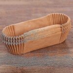 Lot de 50 caissettes en papier sulfurise pour moule a cake droit s2024123013065