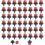 Lot de 50 goutteurs à 360 degrés avec 8 trous pour tuyau de 4 / 7 mm rouge Lot de 50 goutteurs à 360 degrés avec 8 trous pour tuyau de 4 / 7 mm rouge