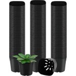 Lot de 50 pots de fleurs carrs en plastique de 6, 5 cm ¿ pots de propagation pour plantes