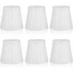 Lot de 6 abat jour de lampe en tissu, petits abats - jour de lampe, petits abat - jours blanc sur abat ...