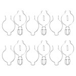 Lot de 6 accessoires pour bocaux en verre, serre - cables, bocaux en verre a large ouverture, fermeture ...