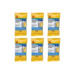 Lot de 6 additifs impermabilisants bton et mortier sika sikacem hydrofuge poudre - 100g