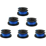 Lot de 6 bobines de rechange pour coupe - bordure 0, 065  18 volts 24 v 40 v, compatible avec ryobi one ...