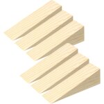 Lot de 6 cales de but�e de porte en bois ¿ antid�rapantes, triangulaires, adapt�es pour le bas de porte ...