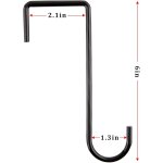 Lot de 6 crochets de cl�ture, crochets robustes en acier inoxydable pour suspendre les plantes, les mangeoires ...